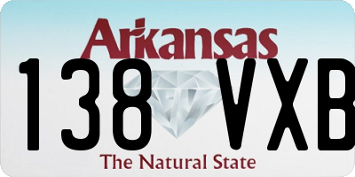 AR license plate 138VXB