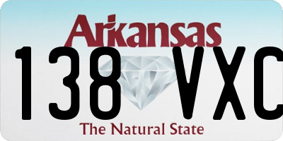 AR license plate 138VXC