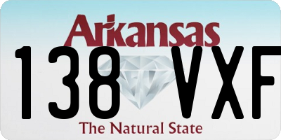 AR license plate 138VXF