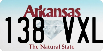 AR license plate 138VXL