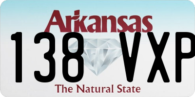 AR license plate 138VXP