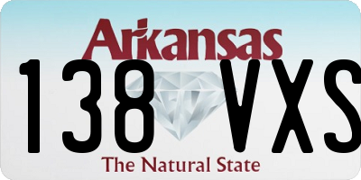 AR license plate 138VXS