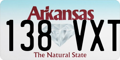 AR license plate 138VXT