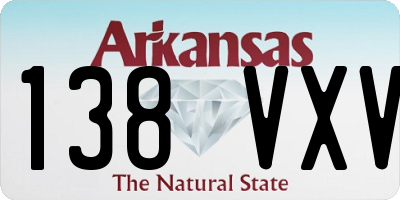 AR license plate 138VXV