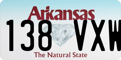 AR license plate 138VXW