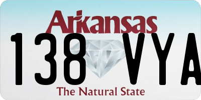 AR license plate 138VYA