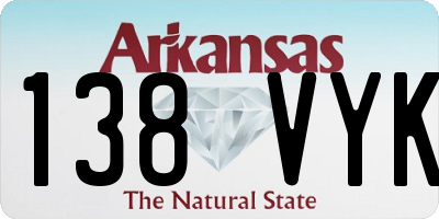 AR license plate 138VYK