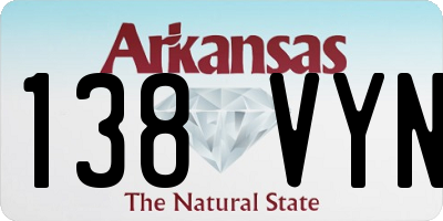 AR license plate 138VYN