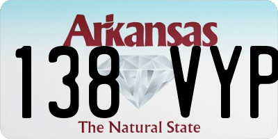 AR license plate 138VYP