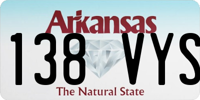 AR license plate 138VYS