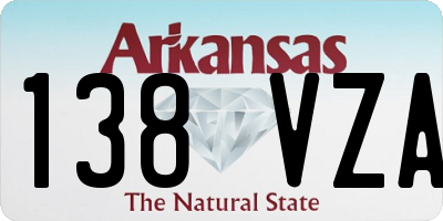 AR license plate 138VZA