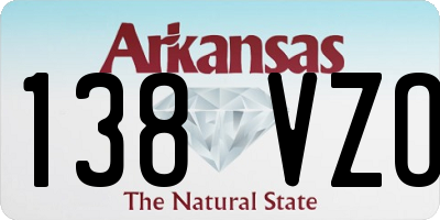 AR license plate 138VZO