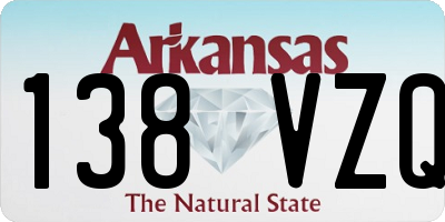 AR license plate 138VZQ