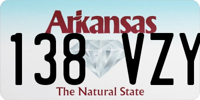 AR license plate 138VZY