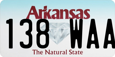 AR license plate 138WAA