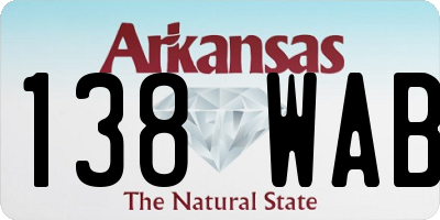 AR license plate 138WAB