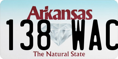 AR license plate 138WAC