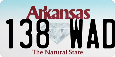 AR license plate 138WAD