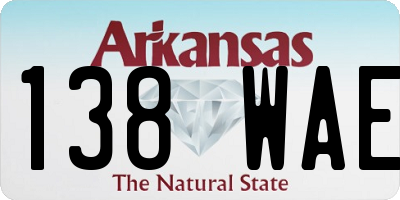 AR license plate 138WAE