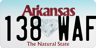 AR license plate 138WAF