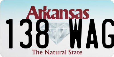 AR license plate 138WAG