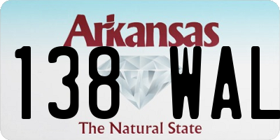 AR license plate 138WAL