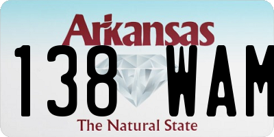 AR license plate 138WAM