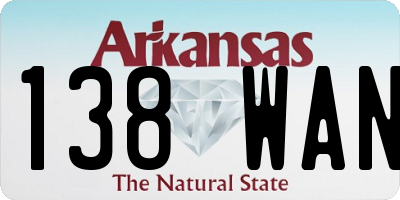 AR license plate 138WAN