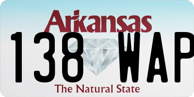 AR license plate 138WAP