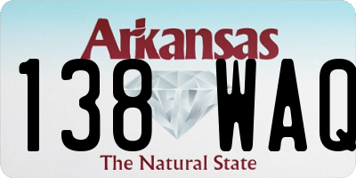 AR license plate 138WAQ