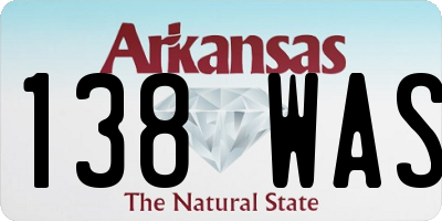 AR license plate 138WAS