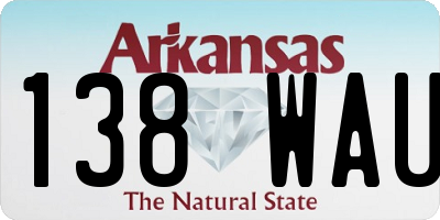 AR license plate 138WAU