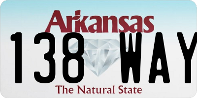 AR license plate 138WAY