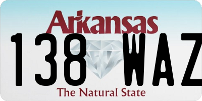 AR license plate 138WAZ