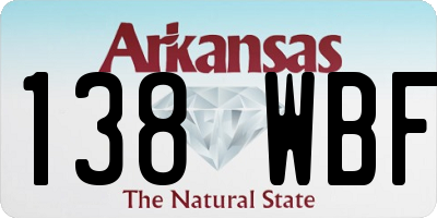 AR license plate 138WBF
