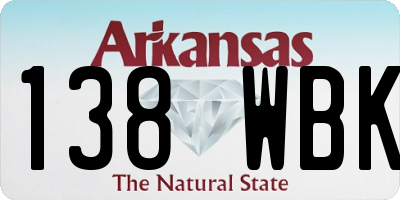 AR license plate 138WBK