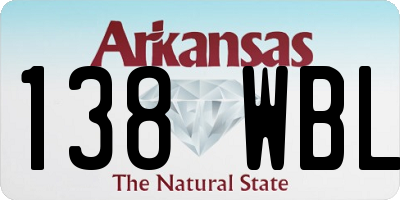 AR license plate 138WBL