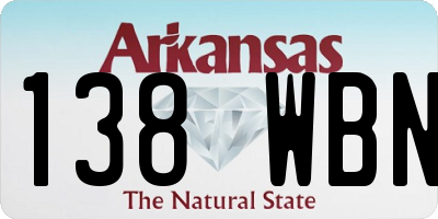 AR license plate 138WBN