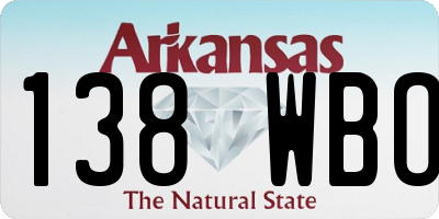 AR license plate 138WBO