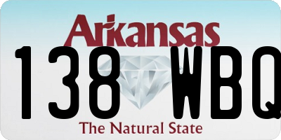 AR license plate 138WBQ