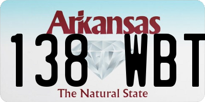 AR license plate 138WBT