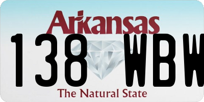 AR license plate 138WBW
