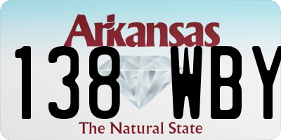AR license plate 138WBY