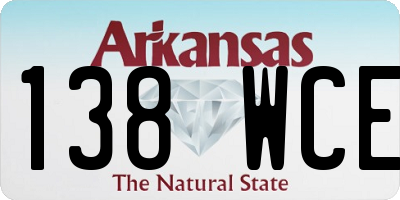 AR license plate 138WCE