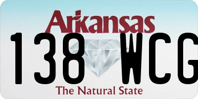 AR license plate 138WCG