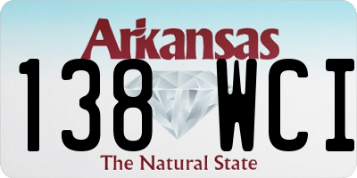 AR license plate 138WCI