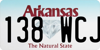 AR license plate 138WCJ