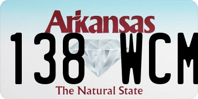 AR license plate 138WCM
