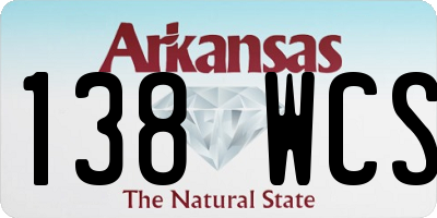 AR license plate 138WCS