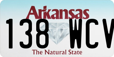 AR license plate 138WCV